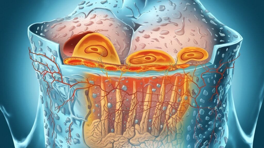 a-16-9-illustration-of-a-cross-section-o_HaZ_8lUQQw29ogGTakmdXg_ZsuHNZE2St27wkboctMuug Why uneven skintone happens?