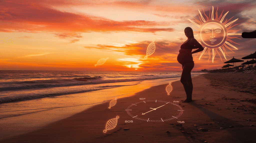 a pregnant woman's silhouette stands with her hand on her belly, casting a long shadow. a pregnant woman's silhouette stands with her hand on her belly, casting a long shadow.